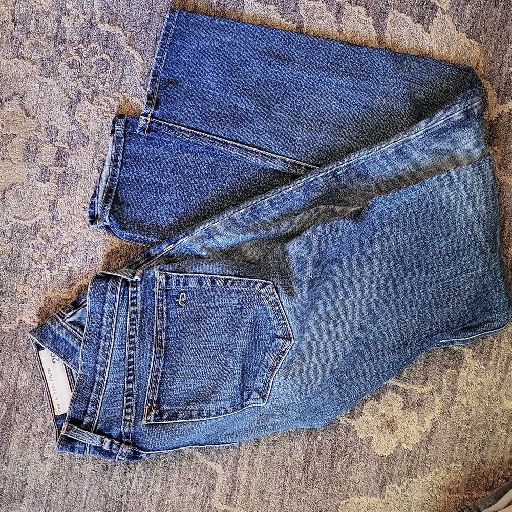 rag & bone Blue Straight Leg Jeans